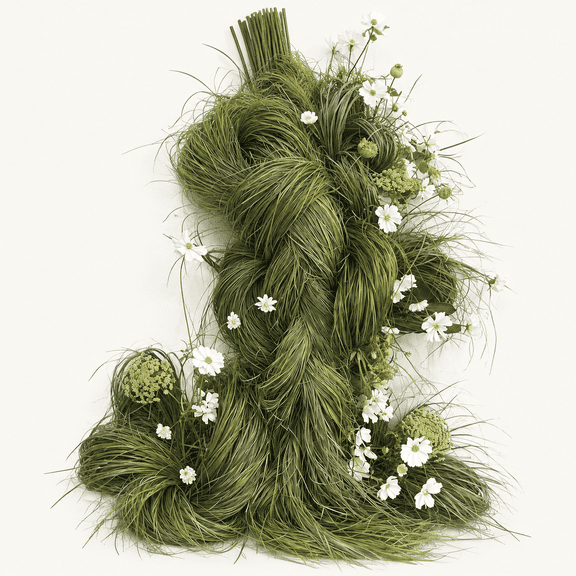 60 Pcs Needle Grass Decor 47 Inch Natural Dried Hanging Greenery