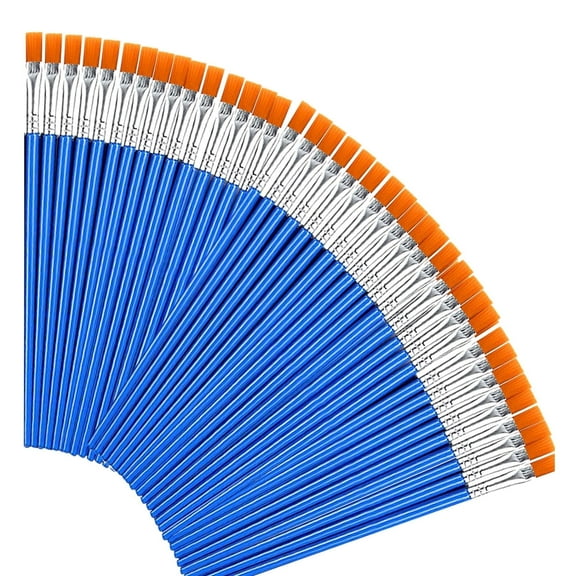 60 Pcs Paint Brushes, Flat Small Brush Bulk for Detail Painting, Paintbrushes for Kids
