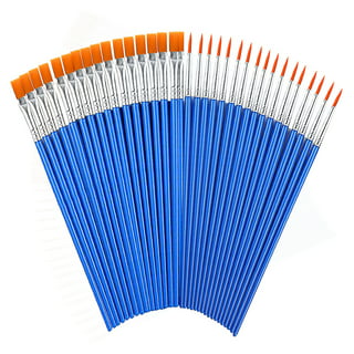 12 Pack Paint Brushes Pallete Set Bulk,120pcs Round Pointed Tip Paint Brushes Nylon Hair Acrylic Paintbrush with 12pcs Round Paint Tray Pallet for