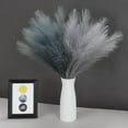 thumbnail image 1 of 60 Pcs Pampas Grass Light Grey and Dark Grey Decor 21.7" Fluffy Faux Short Pampas Grass Artificial Small Pompas Grass Flower Vase Filler for Home Wedding Decoration, 1 of 9