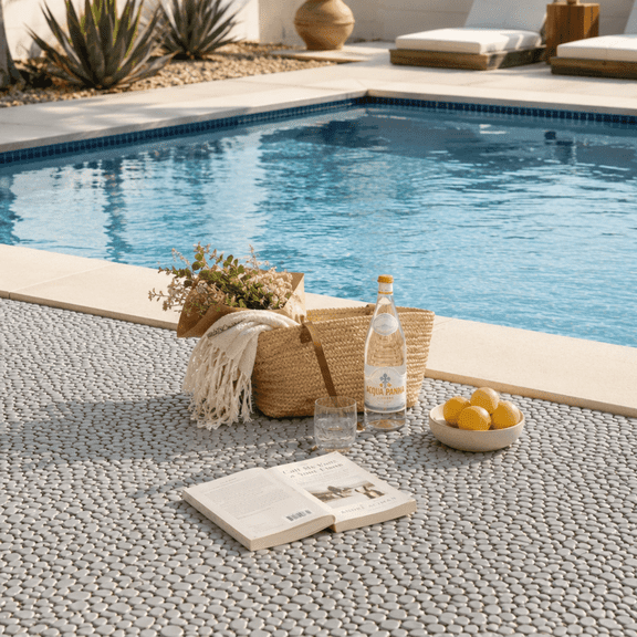 Beefurni Plastic Deck Tiles, 60 Piece Interlocking Patio Flooring, Textured Waterproof Surface, Gray