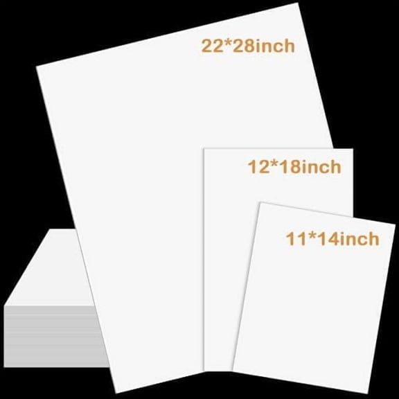 60 Pcs Poster Boards Bulk 3 Sizes White Poster Boards Paper(22"x28", 12"x18", 11"x14"), Large Blank Graphic Thick Display Board for Arts Projects Presentations Crafts Signs Drawing$$Office
