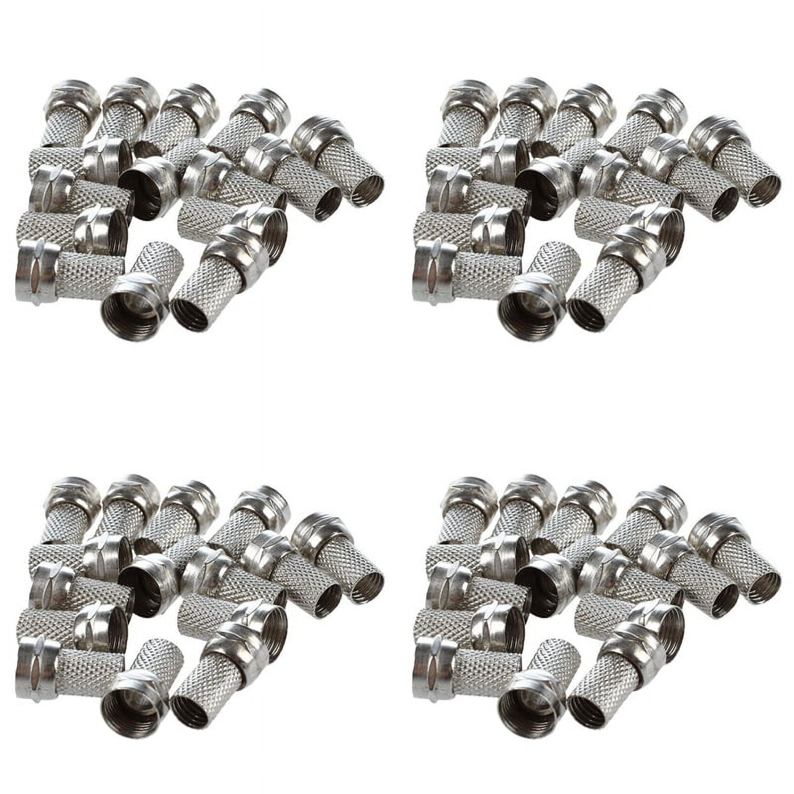 60 Pcs RG6 F-Type -on Coax Coaxial Cable RF Connector Male for CCTV Camera