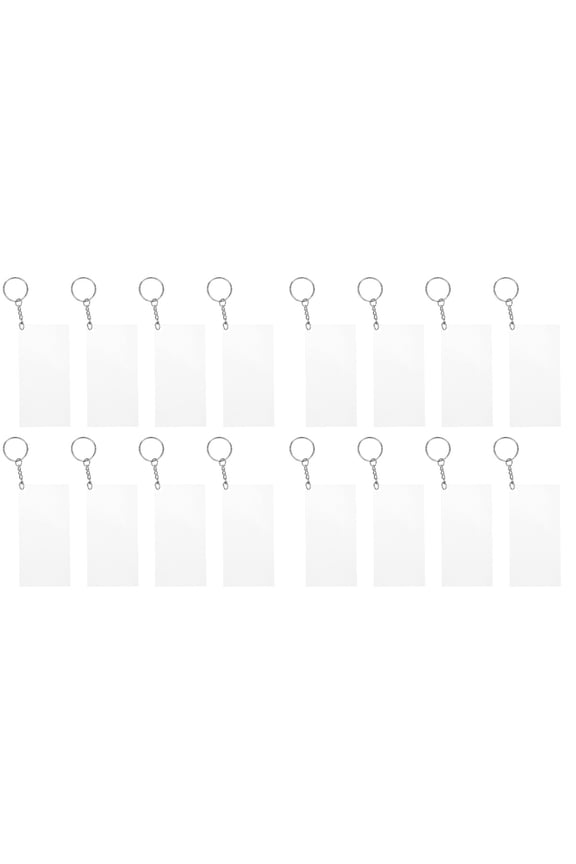 60 Pcs Rectangular Keychain Picture Frames Key Fob Key Chain Photo Key Rings Key Pendant DIY Keyring