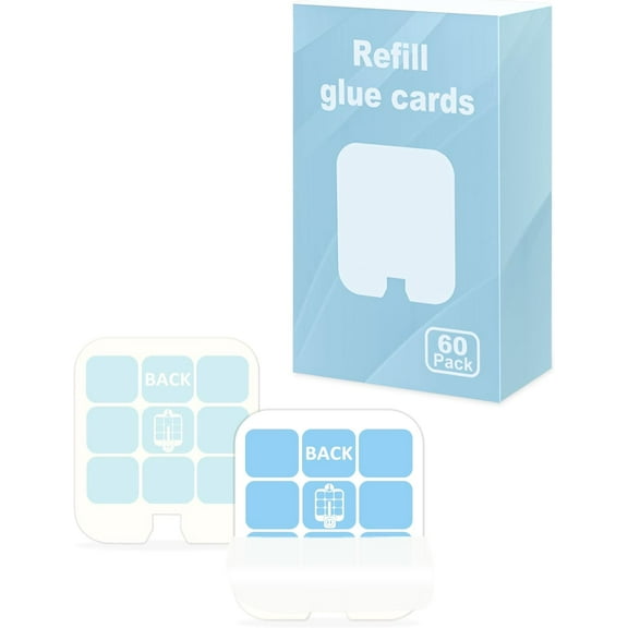 60 Pcs Refill Glue Cards for Safer Home SH502 Indoor Fly Trap and Dynatrap DT3005W Plug-in Bug Light for Flies, Fruit Flies, Moths, Gnats, and Other Flying Insects