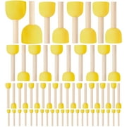 MOZEEDA 60 Pcs Round Sponges Brush Set, Paint Sponges for Acrylic Painting, Painting Tools for Kids Arts and Crafts (4 Sizes)