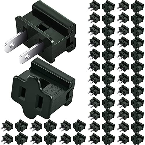 60 Pcs SPT-1 Vampire Plugs for Christmas Lights Christmas Female and Male Slip Plug Electrical Green Vampire Plugs Outdoor Lighting Adapter Zip Inline Adapter for Xmas Holiday Party Lighting$$Tools