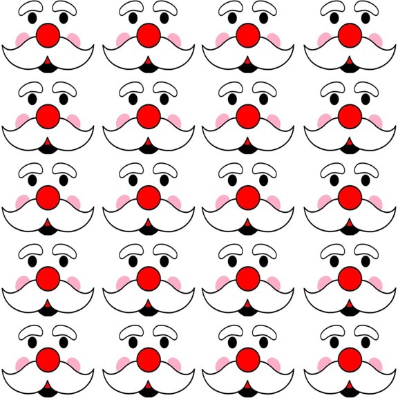 60 Pcs Santa Face Stickers, Christmas Party Decals, DIY Craft Art Stickers for Home Window Gifts Cards Party Decorations