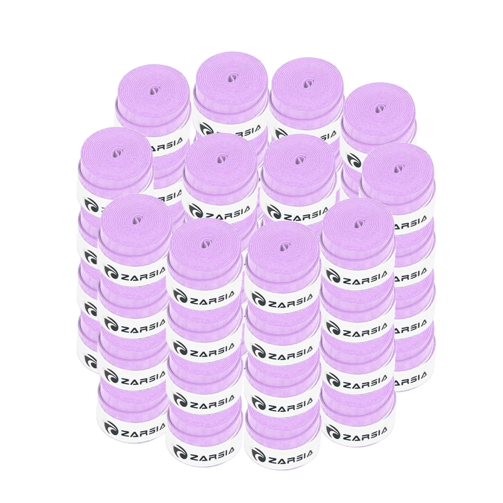 60 Pcs/Set Tennis Racket Overgrips Badminton Overgrip Anti-slip Grip Tape Absorbs Sweat Replacement Grip Tape
