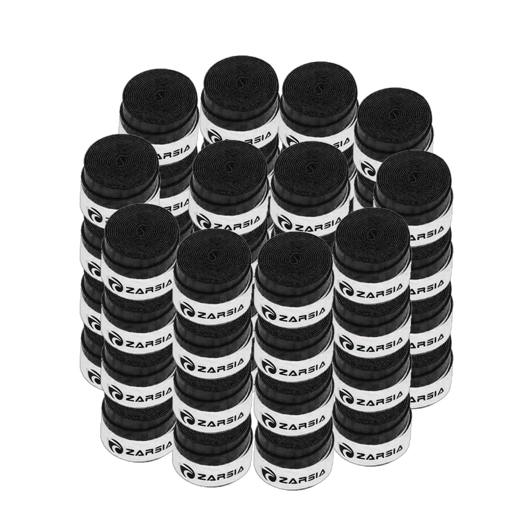 60 Pcs/Set Tennis Racket Overgrips Badminton Overgrip Anti-slip Grip Tape Absorbs Sweat Replacement Grip Tape