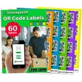 60 Pcs Smatagee Color Coded QR Code Labels for Storage Bins,Moving and