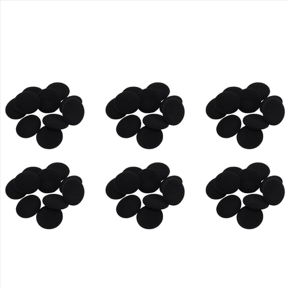 60 Pcs Sponges Protective Measures Soft Black Ear Cover Cushion for Headphone 5cm