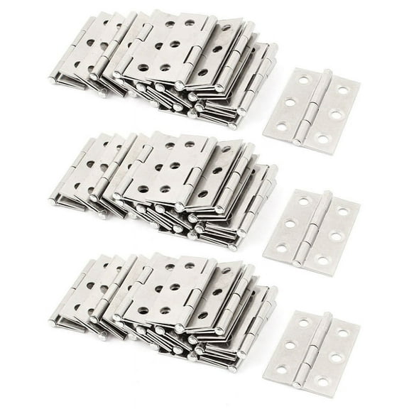 60 Pcs Stainless Steel Cabinet Door Folded Door Hinge
