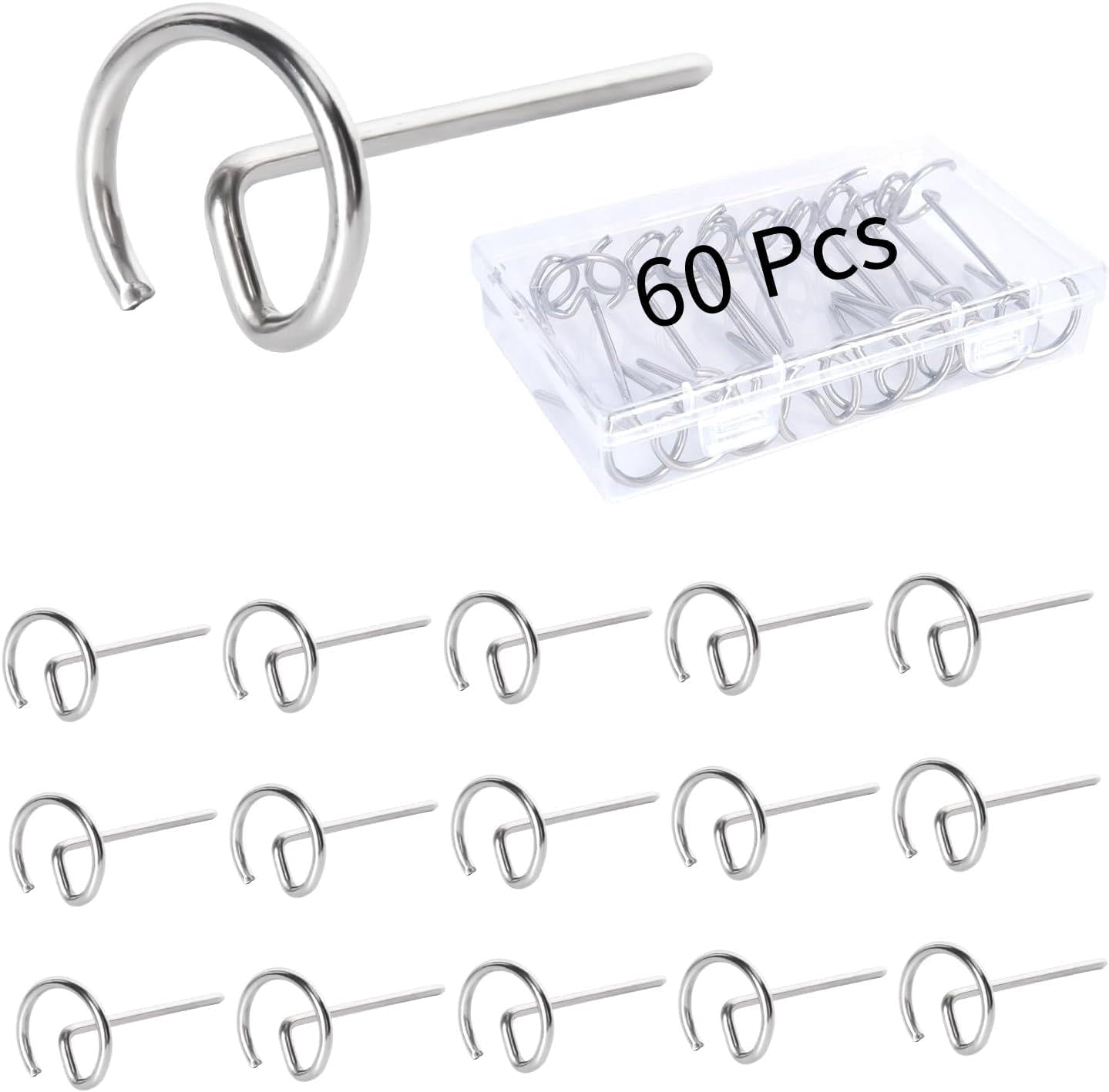 60 Pcs Stainless Steel Mini Skewers for Air Fryer, Mini Kabob Skewers ...