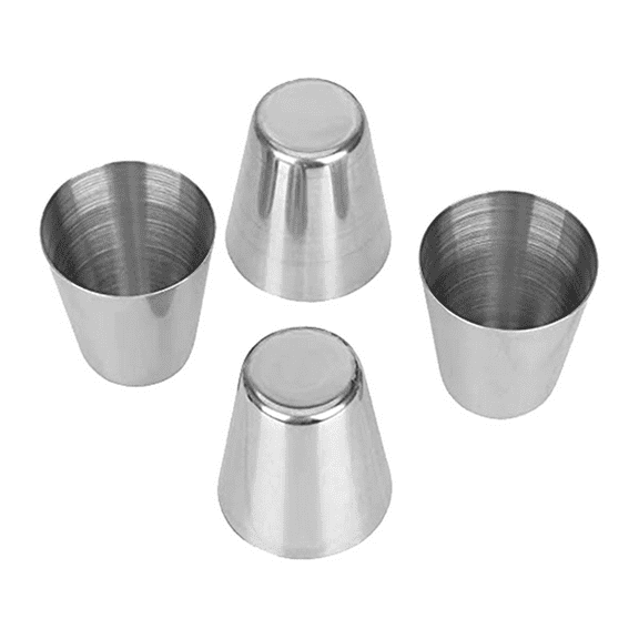 60 Pcs Stainless Steel Shot Glasses Drinking ,30Ml(1Oz) Camping Travel Coffee Tea Cup,for Whiskey Liquor