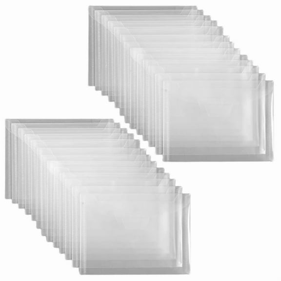 60 Pcs Stamp and Die Storage Pockets Reusable Storage Cases Seal Bags Transparent Plastic Folders