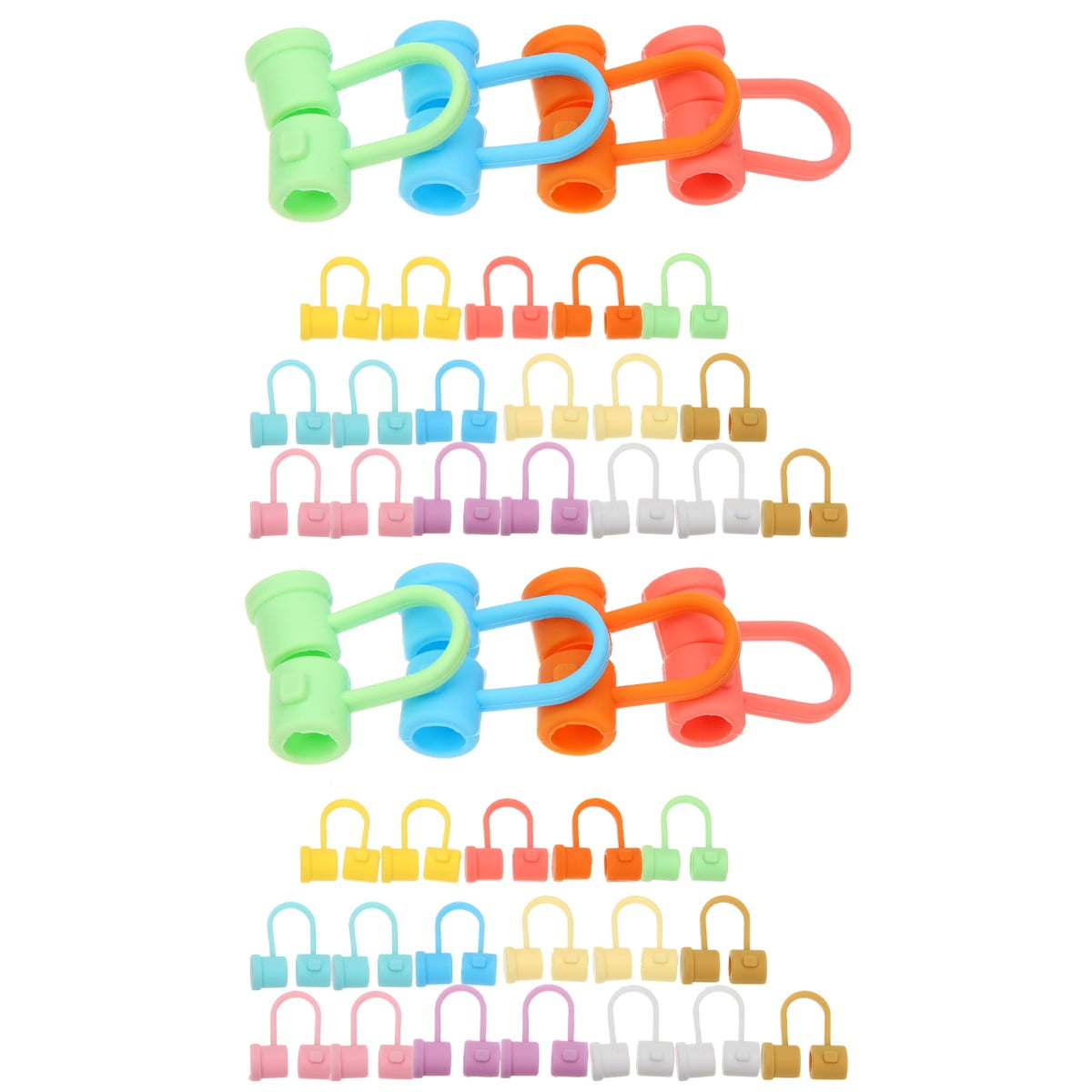 60 Pcs Straw Stopper Tips End Cover Stoppers Plugs Straws Cloud