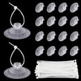 thumbnail image 1 of 60 Pcs Suction Cups with 100 Pcs Adjustable Zip Ties Removable PVC Sucker Pad and Nylon Cable Ties for Aquarium Fish Plants Home Window Glass Lights Hanging Organization, 1 of 7
