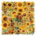 thumbnail image 1 of 60 Pcs Sunflower Stickers With Newly Upgraded Waterproof Layer, Reusable Non-Marking Glue For Easy Repasting And Tearing, High-Definition All Pre-Cut Designs For Laptops Phones, 1 of 7