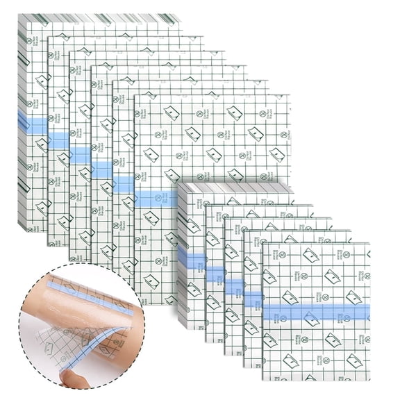 60 Pcs Tattoo Aftercare Waterproof Bandage, Adhesive Transparent Stretch Film Dressing Cover Second Skin Tattoo Cover Up Tape for Swimming, Shower, Wound Initial Healing, 2 Sizes