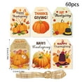 thumbnail image 1 of 60 Pcs Thanksgiving Autumn Gift Tags Happy Thanksgiving Day Pumpkin Maple Leaves Theme Paper Hanging Craft Label for Fall Harvest Party Holiday Letters Gift Wrapping Decoration, 1 of 8