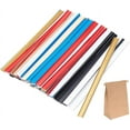 thumbnail image 1 of 60 Pcs Tin Ties Mixed Color Coffee Bags Tin Ties with Metal Wire Plastic Coated Peel and Stick Sealing Strips for Candy Coffee Treat Bags Cake Pops, 1 of 8