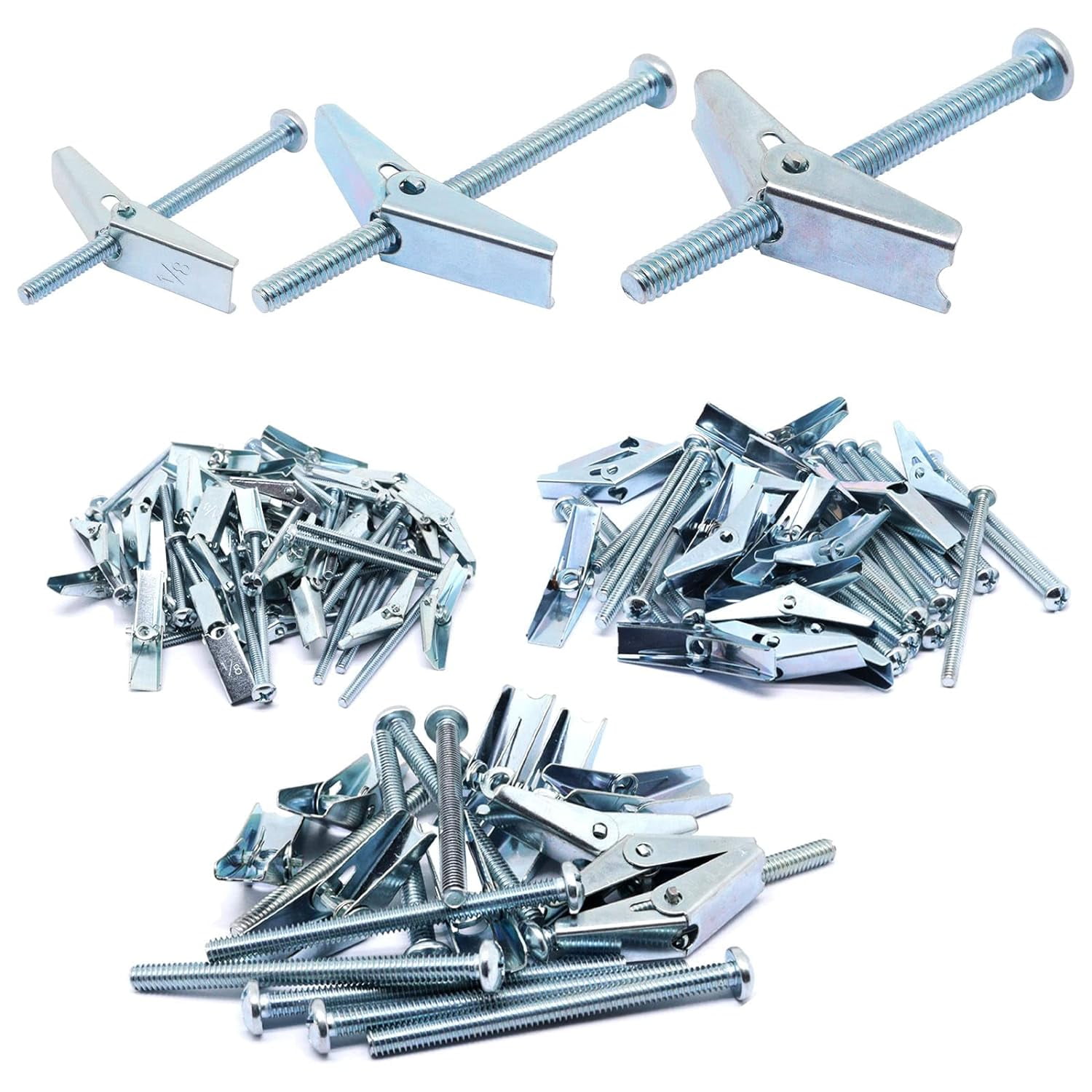 60 Pcs Toggle Bolt and Wing Nut Kit, Heavy Duty Wall Anchors Toggle