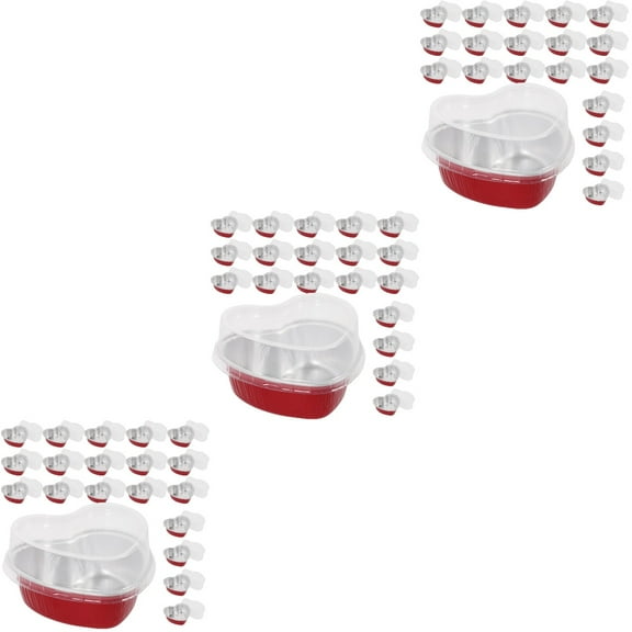 60 Pcs Transparent Cake Box Heart Shaped Cake Box Bakery Packing Box Cake Display Box