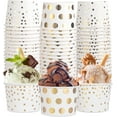 thumbnail image 1 of 60 Pcs Treat Snack Cups Gold Dessert Cups 9oz Disposable Paper Ice Cream Cups for Hot or Cold Food Container Birthday Christmas Party Supplies, 1 of 5