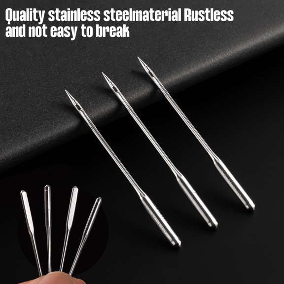 60 Pcs Universal Size 90/14 100/16 110/18 Sewing Machine Needles, Heavy Duty Sewing Machine Needles for Embroidery Leather Jeans, Compatible with Kind of Home Sewing Machine