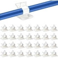 thumbnail image 1 of 60 Pcs White Adhesive Cable Clips, Viaky Ideal Adjustable Wire Organizer Home Cord Holder Management Hooks Work for TV Cable, USB Cables, Power Cords, Computer, Audio Wires, Ethernet, HDMI, 1 of 7