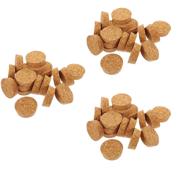 MERRYHAPY 60Pcs Cone Shaped Light Brown Wooden Bottle Stoppers Airtight Sealing Caps for Wine and Beverage Bottles
