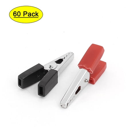 60 Pcs plastic Insulate Clamp 34mm Alligator Clip Clamp Test Probes Solder