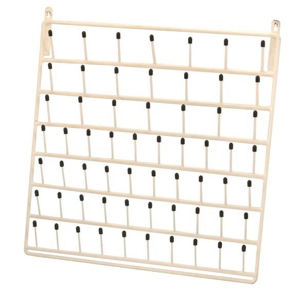 60 Peg Wall Mounted Laboratory Draining Rack, Vinyl Coated Steel, 3 Inch Long Pegs - Eisco Labs