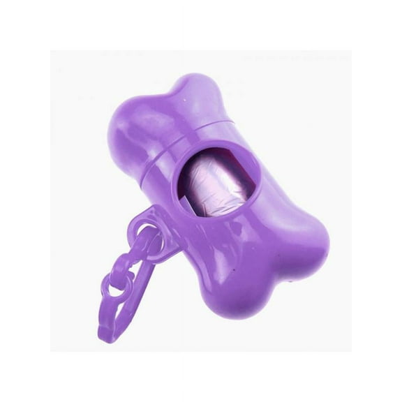 60 Pet Waste Bags, Dog Waste Bags, Bulk Poop Bags with Leash Clip and Bone Bag Dispenser - (60 Bags, Rainbow with Paw Prints)