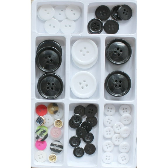60 Piece Assorted Sewing Buttons Clothing Shirts Coats Jackets Arts & Crafts