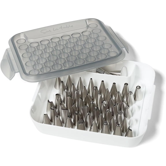 60-Piece Decorating Tip Set, Silver