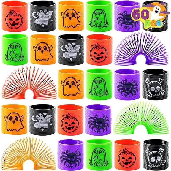 60 Piece Halloween Coil Spring Mini Magic Springs Toys