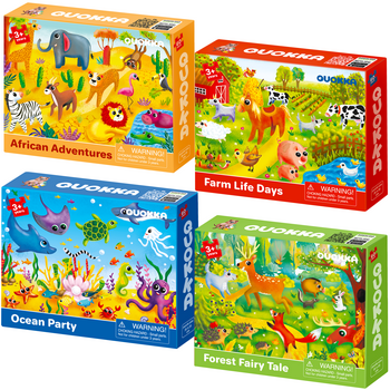 Quokka 60 Piece Puzzles for Kids Ages 4-8 - Jigsaw Animal Toddler Puzzles Ages 3-5 Boys & Girls