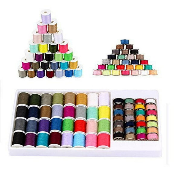 60-Piece Sewing Thread Kit Storage Organizer, Multi-Color