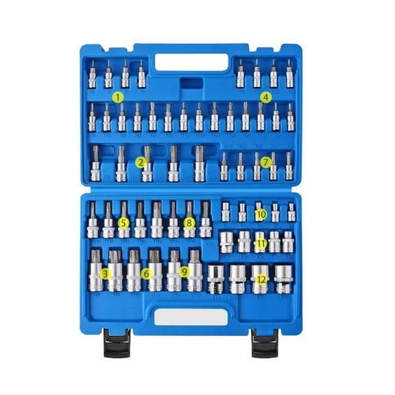 60-Piece Specialty Bit Socket Set with Torx Plus & Tamper-Proof Bits, S2 Steel, 3-Drive Sizes, Mechanic & DIY Tool Kit in Storage Case