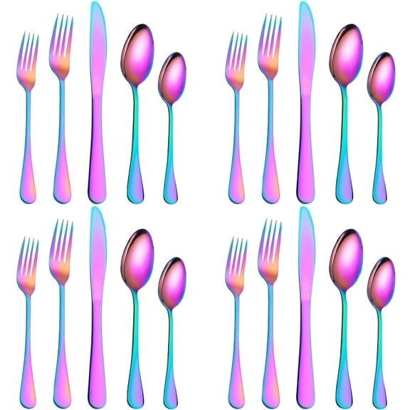 60-Piece Stainless Steel Tableware Set - Mirror Polished, Dishwasher Safe - For 12 People - Home/Restaurant/Camping