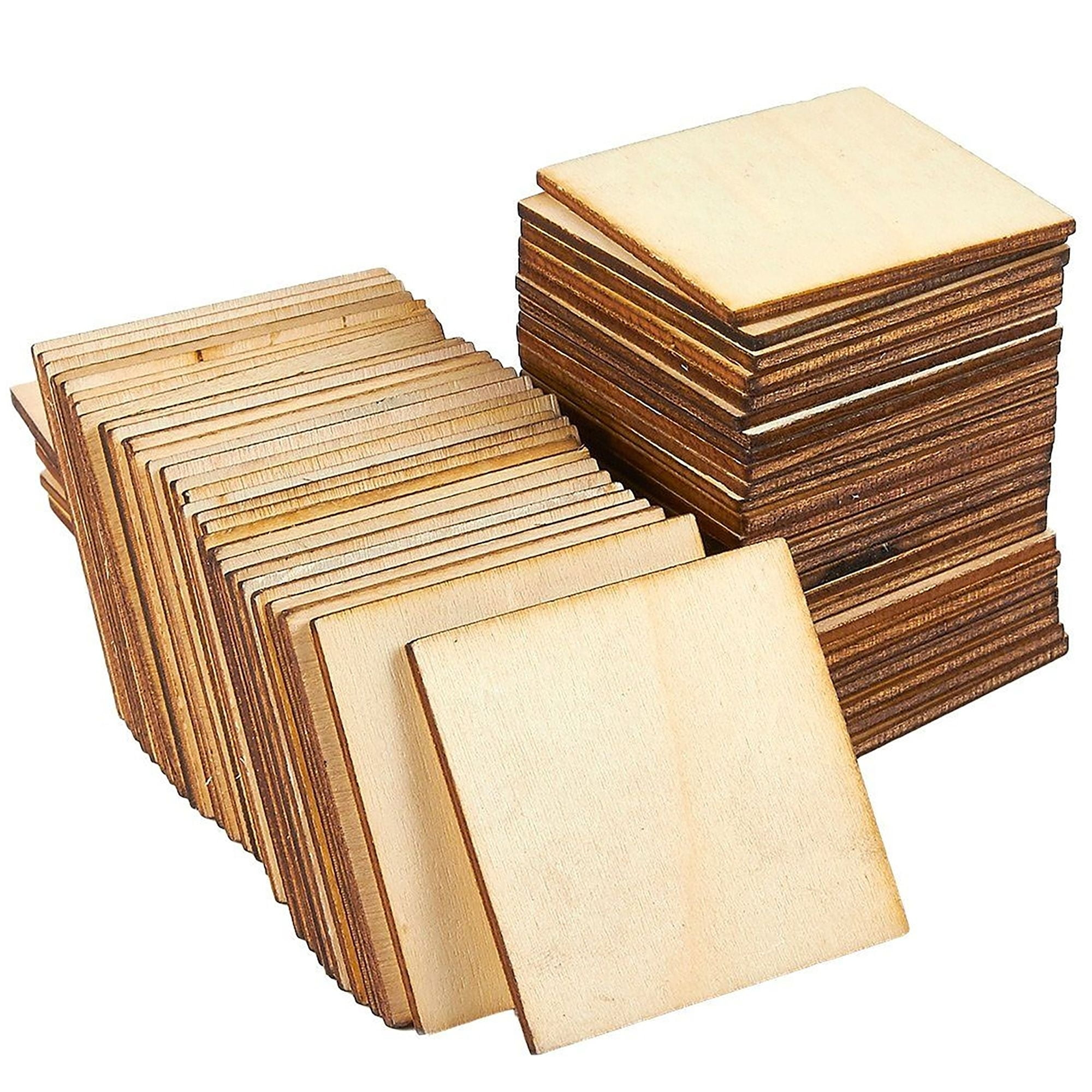 Wood Squares Square Wood Pieces For Crafts Painting Writing - Temu
