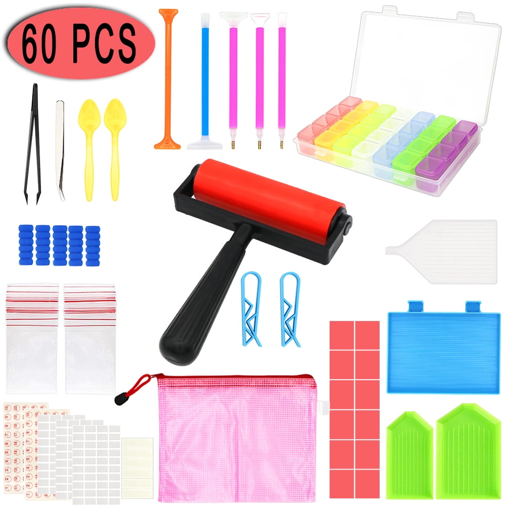 56pcs 5D Diamond Painting Tools and Accessories Kits pen Clay Tray