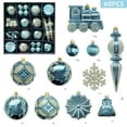 thumbnail image 1 of 60 Pieces Christmas Ornaments Set Shatterproof Christmas Balls Bulk for Xmas Tree Decorations, Holiday Party Wedding Home Festive Decorations, Assorted Shapes Painted Designs Hanging Pendants, 1 of 7