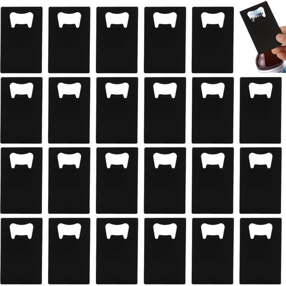 60 Pieces Credit Card Bottle Opener, Metal Poker Groomsmen Wallet Size Bottle Openers, Beer Wine Stainless Steel Bottles Opener for Wallet Pocket Party Wedding Favor