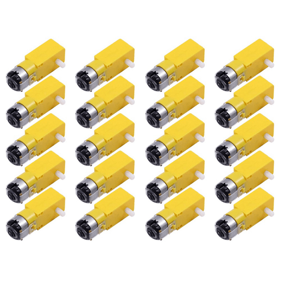 60 Pieces DC 70MA (3V) Robot Intelligent Car DIY Dual Shaft Gear TT Motor for Robot Car MCU 7X2.2X1.8cm,60 * gear motor,yellow
