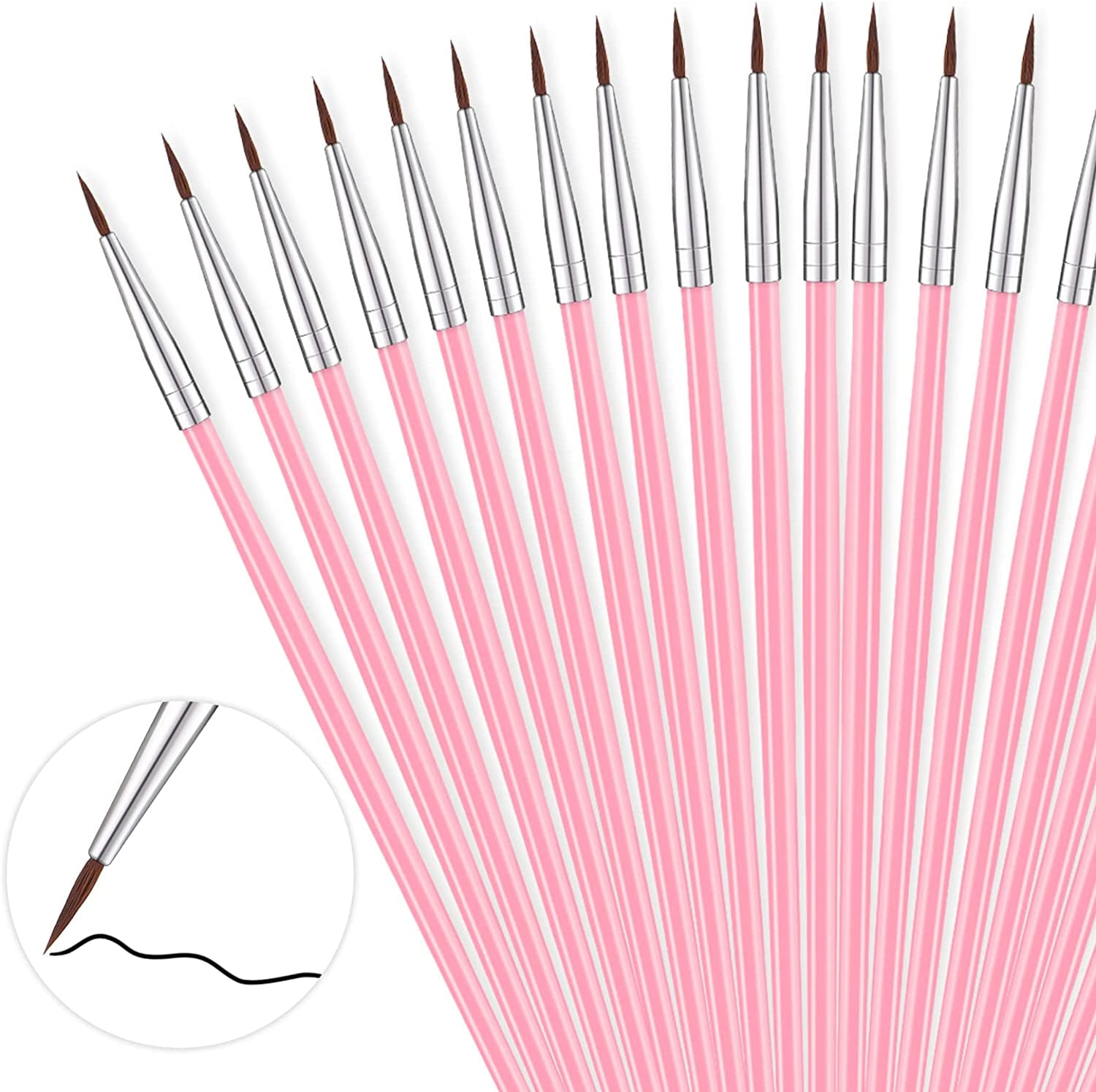 60 Pieces Detail Paint Brushes Small Acrylic Paint Brush Acrylic Painting Brush Fine Detail Paint Brush Oil Art Painting Bulk Brushes for Christmas Face Painting Kids DIY Painting Craft