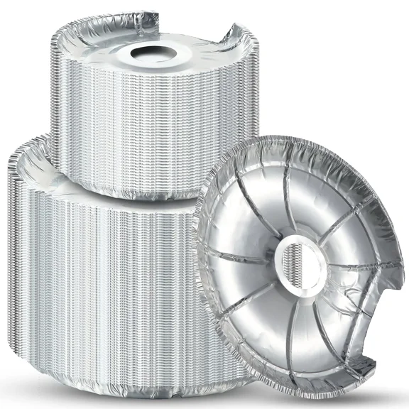 60 Pieces Electric Stove Burner Covers Disposable Aluminum Foil Drip Liners 6.25