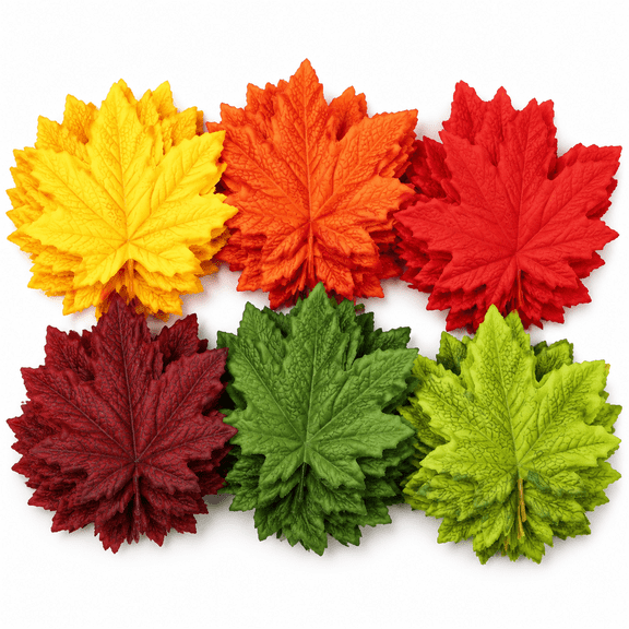 60 Pieces Fall Artificial Maple Leaves House Decoration Crafts
